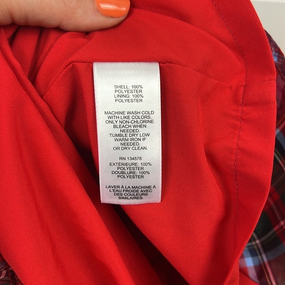 Vineyard Vines Red Plaid Kids Dress - Picture 6 of 6